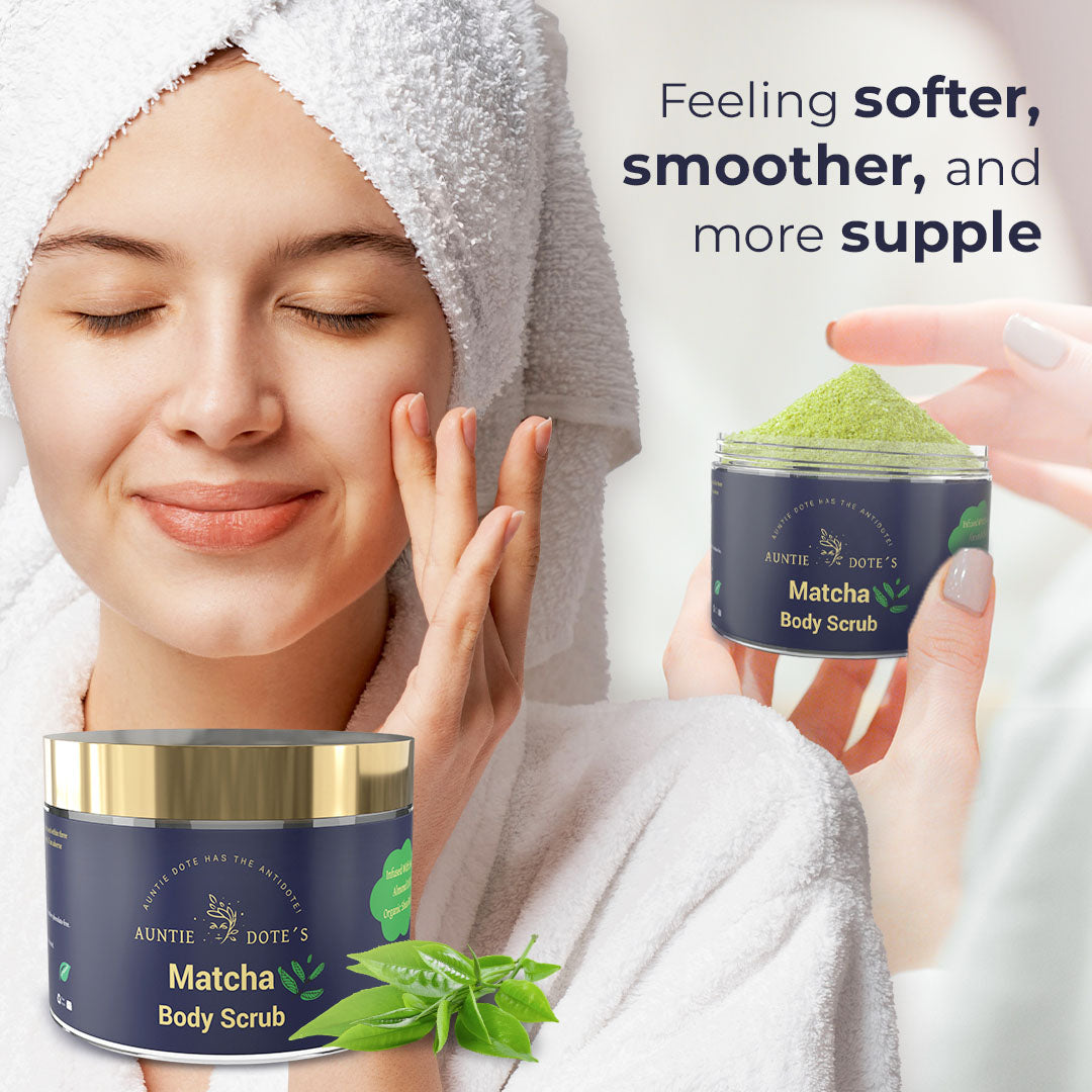 Auntie Dote’s Matcha Infused Dead Sea Salt Scrub